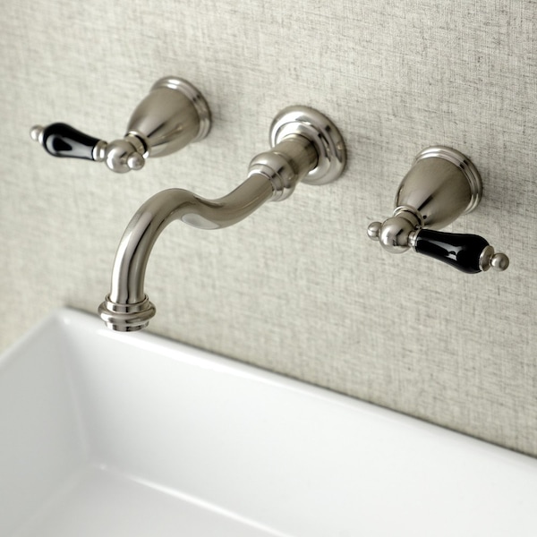 KS3128PKL Duchess Two-Handle Wall Mount Bathroom Faucet,Brushed Nickel